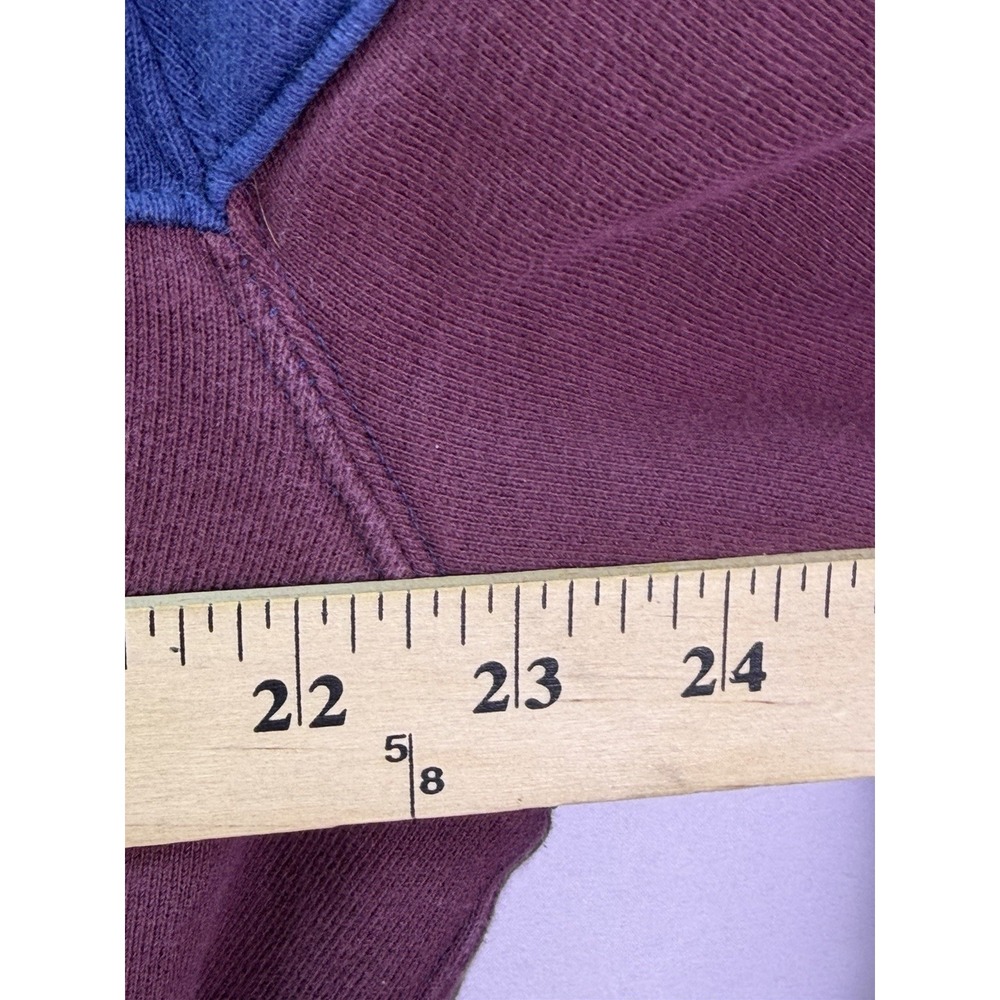 Nike Sportswear Club Fleece Crewneck Sweatshirt Men L Blue Burgundy Color block‎ - Picture 10 of 11